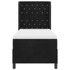 vidaXL Boxspringbett mit Matratze mit LED Schwarz 80 x 200 cm Samt