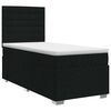 vidaXL Boxspringbett mit Matratze Schwarz 90 x 190 cm Stoff