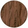 vidaXL Tischplatte &Oslash; 40 x 2,5 cm Rund Massivholz Eiche Dunkelbraun