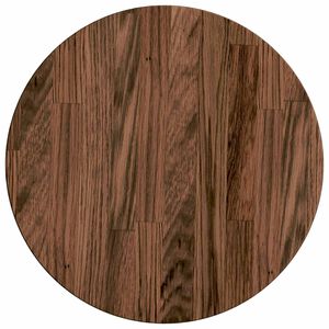 vidaXL Tischplatte &Oslash; 40 x 2,5 cm Rund Massivholz Eiche Dunkelbraun