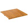 vidaXL Badematte Uni Braun 50 x 50 cm Holz