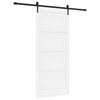vidaXL Schiebet&uuml;r ORKDAL 93 x 211 cm Holzwerkstoff Wei&szlig; und Schwarz