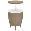 vidaXL 3-in-1 Tisch mit Eisk&uuml;hler Hellbraun Polypropylen