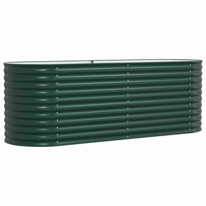 vidaXL Hochbeet Gr&uuml;n 240 x 80 x 81 cm Stahl