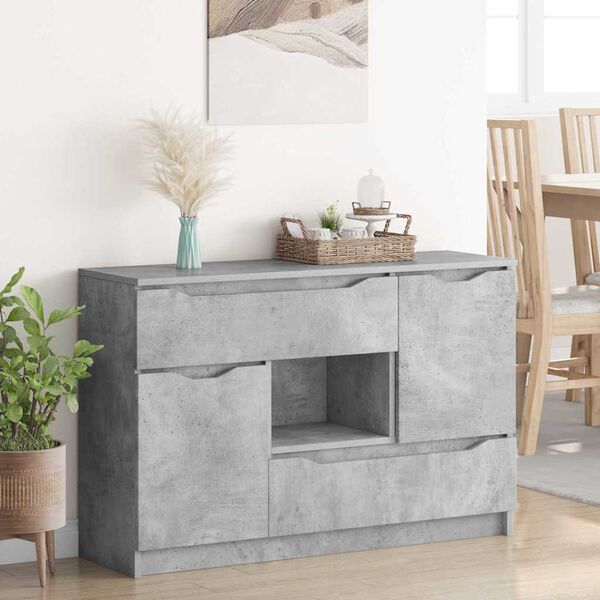 vidaXL Sideboard Beton Grau 100 x 30 x 65,6 Holzwerkstoff