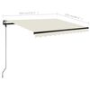 vidaXL Standmarkise Manuell Einziehbar 300x250 cm Creme