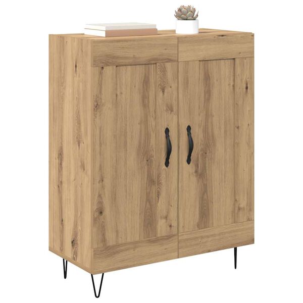 vidaXL Sideboard Artisan-Eiche 69,5 x 34 x 90 cm Verbundholz und Eisen