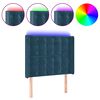 vidaXL LED Kopfteil Dunkelblau 83x16x118/128 cm Samt