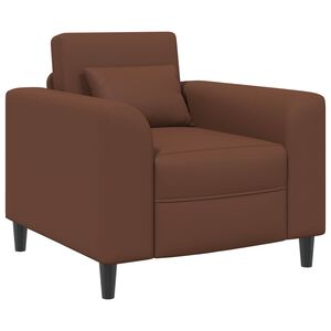 vidaXL Sessel Braun Kunstleder