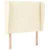 vidaXL Kopfteil mit Ohren Creme 93x23x118/128 cm Kunstleder