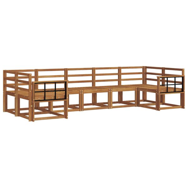 vidaXL Outdoor-Sofagarnitur 7 pcs Natur Massivholz Akazie