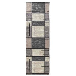 vidaXL Teppichl&auml;ufer LESAKA Braun 80 x 250 cm Diamant-Velours