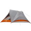 vidaXL Campingzelt 4 Personen Grau und Orange Wasserdicht