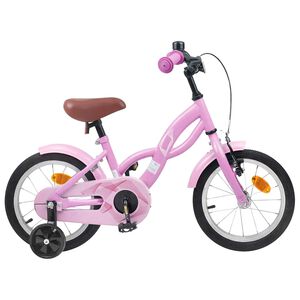 vidaXL Kinderfahrrad 12 Zoll f&uuml;r 2-4 Jahre alt Hellrosa