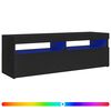 vidaXL TV-Schrank mit LED-Leuchten Schwarz 120x35x40 cm