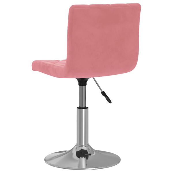 vidaXL Esszimmerstuhl Drehbar Rosa Samt