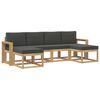 vidaXL Outdoor-Sofagarnitur 6 pcs Wei&szlig; und Anthrazit Polyester