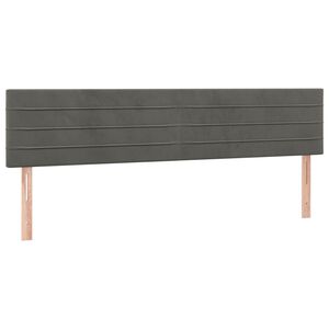vidaXL Kopfteile Dunkelgrau 180x5x78/88 cm Samt