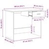 vidaXL Schreibtisch Betongrau 100&times;50&times;76 cm Holzwerkstoff