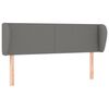 vidaXL Kopfteil mit Ohren Dunkelgrau 147x23x78/88 cm Stoff