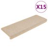 vidaXL Stufenmatten Selbstklebend Sisal-Optik 15 Stk. 65x21x4cm Berber