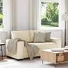 vidaXL 2-Sitzer-Sofa Creme 160x77x82 cm Stoff