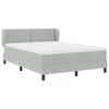 vidaXL Boxspringbett mit Matratze Hellgrau 140 x 190 cm Samt