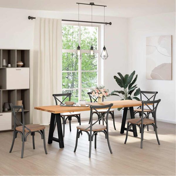 vidaXL Esstischbeine A-Form 2 Stk. Schwarz 50x(72-73) cm Stahl