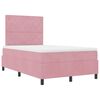 vidaXL Boxspringbett mit Matratze mit Kopfteil Rosa 120 x 190 cm Samt
