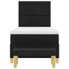 vidaXL Boxspringbett mit Matratze Schwarz 100 x 200 cm Stoff