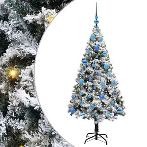 vidaXL K&uuml;nstlicher Weihnachtsbaum mit 150 LEDs mit St&auml;nder Wei&szlig; 150 cm