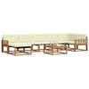 vidaXL Outdoor-Sofagarnitur 22 pcs Natur und Creme Massivholz Akazie