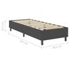 vidaXL Boxspring-Bettgestell Grau Stoff 80x200 cm