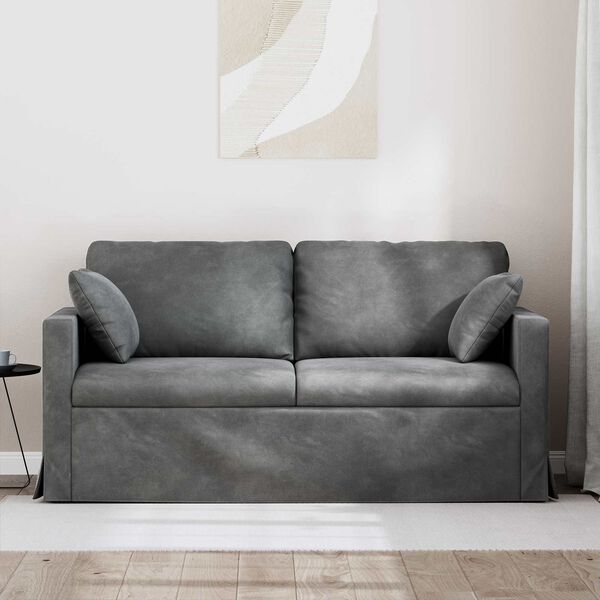 vidaXL Sofa Dunkelgrau Gesamtabmessungen: 158 x 78 x 80 cm (B x T x H)