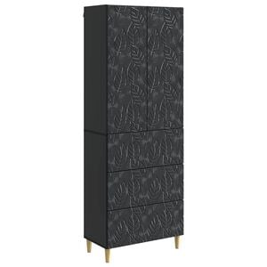 vidaXL Schrankset 2 Stk. 66 x 34,5 x 90 cm Holzwerkstoff Schwarz