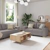 vidaXL Sofa 3 pcs Taupe 221 x 80 x 80 cm Leinenmischgewebe