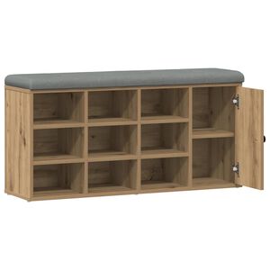 vidaXL Schuhbank Artisan-Eiche 102x32x50 cm Holzwerkstoff