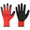 vidaXL Arbeitshandschuhe 12 pcs Rot und Schwarz 8 / m Latexbeschichtung