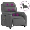 vidaXL Massagesessel Elektrisch Dunkelgrau Stoff