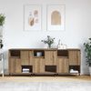 vidaXL Sideboards 3 pcs Artisan-Eiche 180 x 35 x 70 cm Holzwerkstoff