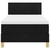 vidaXL LED Boxspringbett mit Matratze Schwarz 100 x 200 cm Stoff