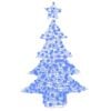 vidaXL Weihnachtsbaum mit 100 LEDs Blau 122 cm Acryl