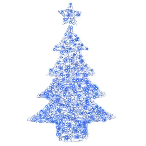 vidaXL Weihnachtsbaum mit 100 LEDs Blau 122 cm Acryl