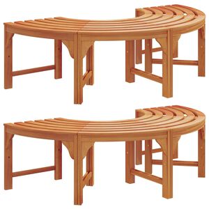 vidaXL Baumbank 8 -Seater 2 stk. 160 x 80 x 45cm Natur