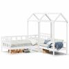 vidaXL Tagesbett Set mit Dach Wei&szlig; 80x200 cm Massivholz Kiefer