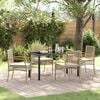 vidaXL Garten Essgruppe 5 pcs Beige Poly-Rattan