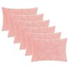 vidaXL Kissenbezug 6 stk. HEERLEN Rosa 40 x 60 cm Faux Kaninchenfell