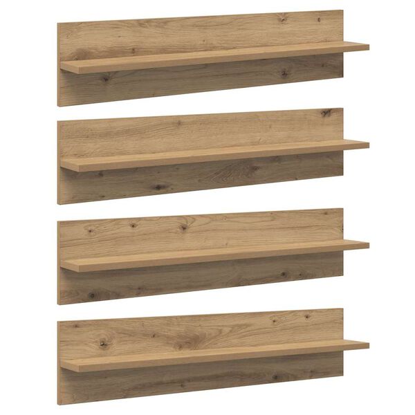 vidaXL Wandregale 4 pcs Artisan-Eiche 80 x 11,5 x 18 cm Holzwerkstoff