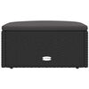 vidaXL Gartenhocker mit Kissen Schwarz Poly Rattan