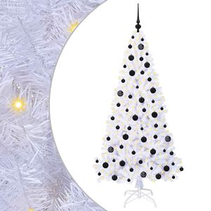 vidaXL K&uuml;nstlicher Weihnachtsbaum Wei&szlig; 180 cm PVC und Stahl